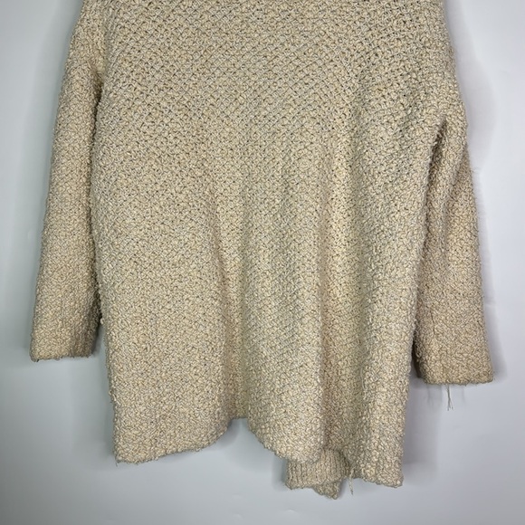 Free People Open Front Cream Cardigan Sweater Size XS - Picture 6 of 11